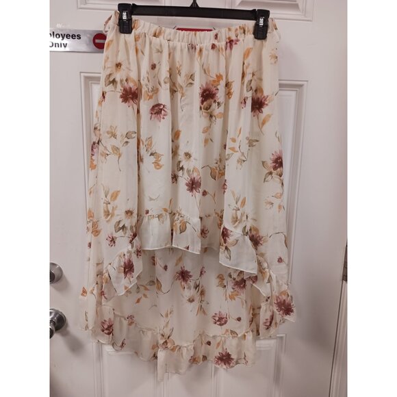 Rue 21+ Hi Low Floral Skirt Lined Size 1X - Picture 1 of 6